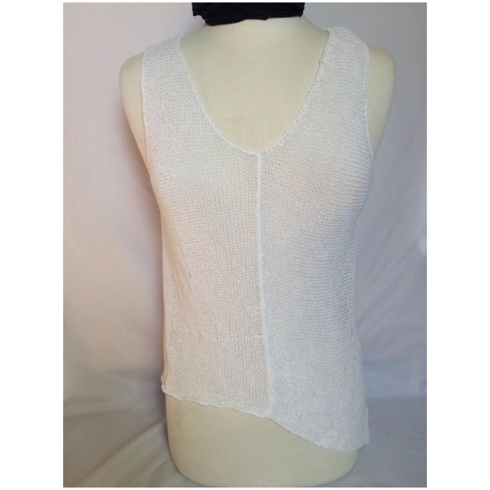 Eileen Fisher Asymmetrical Linen Blend Tank